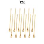 304 Çelik 12 Adet 19 cm Kokteyl Kahve Latte Karıştırma Barmen Kaşığı cin758sr-12