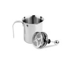 304 Çelik 500 ml Manuel Presli Kahve Süt Köpürtme Potu Sütlük Pitcher mt192