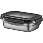 304 Çelik 550 ml Yemek Meyve Et Buzdolabı Beslenme Saklama Kabı MT111-55 - Gri