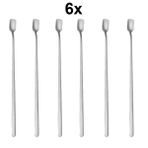 304 Çelik 6 Adet 21 cm Kokteyl Kahve Latte Karıştırma Barmen Kaşığı cin761by