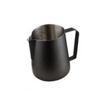 304 Çelik 600 ml Siyah Teflon Kaplama Kahve Süt Köpürtme Potu Sütlük Pitcher