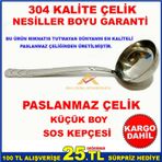 304 KALİTE PASLANMAZ ÇELİK KÜÇÜK BOY SOS KEPÇESİ