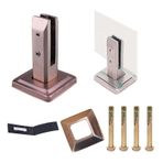 304 Paslanmaz Çelik Cam Kelepçe Havuz Çit Merdiven Korkuluk Korkuluk Ağır Post Kelepçeleri Uyar 10mm 14mm Kalın Cam Siyah Finish 160mm