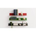 304 Paslanmaz Çelik Duvar Rafı – Dekoratif Metal Raf – Modern Tasarım - 30 x 16 - Gri