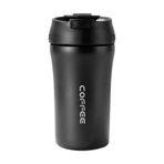 304 Paslanmaz Çelik Siyah 400 Ml Kahve El Termos Mug Cin853sy Siyah