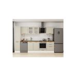 305X210 Cm Klasik Mebran Mutfak Dolabı Beyaz Beyaz Mb-E80B45S60-3 Mebran | Kumtaşı - Mdf