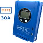 30A Amper Mppt Solar Şarj Kontrol Cihazı Güneş Paneli 30A 12/24 Volt Mppt Regülatör Mavi Kasa Lexron