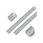 30cm 12 İnch - Çift Taraflı Paslanmaz Çelik Metal Cetvel - Kalınlık 1mm