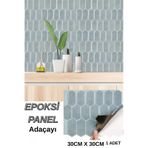 30cm 30cm Adaçayı Epoksi 1 Adet 3d Yapışkanlı Duvar Paneli Kağıdı Sticker Mutfak Banyo Salon Ofis Yeşil