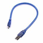 30cm Micro Usb Kablo Mavi 480 Mbps Usb 2.0 Hot Swap