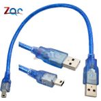30CM USB 2.0 A Erkek Mini B 5pin Erkek Pc Veri Kablosu Kablosu Talepleri Arduino Mcu Nano 3.0 Pro Için Ayrıca Eski Cep Telefonu (Yurt Dışından) - Siyah