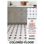 30Cm X 30Cm 10 Adet Yapışkanlı Karo Floor Pvc Panel Yer Zemin Kaplama Paneli Arkası Kauçuklu 3319