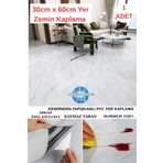 30Cm X 60Cm 1 Adet Yapışkanlı Colored-605 Floor Pvc Panel Yer Zemin Kaplama Paneli Arkası Kauçuklu