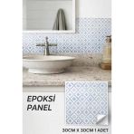 30Cm×30Cm Adaçayı Epoksi 1 Adet 3D Yapışkanlı Duvar Paneli Kağıdı Sticker Mutfak Banyo Salon Ofis