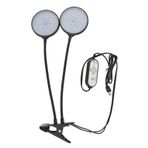 30W LED Grow Işık Çift Kafalar Güneşli Tam Bitki Büyüme Işıkları, USB Güç Kaynağı, Esnek Hortum Ile, İç Ve Dış Mekan Bitki Büyümesi