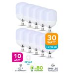 30W Tasarruflu E27 Beyaz Işık Torch Led Ampul 10 Adet