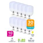30W Tasarruflu E27 Sarı Işık Torch Led Ampul 10 Adet