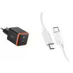 30W Usb-C Mini Hızlı Şarj Aleti Pps/Isı Düşürücü Gan Destekli Akım Korumalı Güç Adaptörü & & Ipad & Macbook Type-C Usb-C To Usb-C 2 Metre Kablo 60W