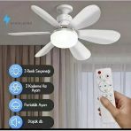 30W Uzaktan Kumandalı Tavan Tipi Fan Ampul Ayarlanabilir Işık Ve Serinletici Fan
