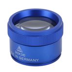 30x büyüteç takı Ve Nesneler Için 36mm çapında, Saat yapımı Ve Denetleme Için el Taşınabilir büyüteç, gümüş, Altın, Mavi, Alaşımdan yapılmış Hafif Kompakt (BLUE)