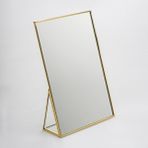 30x20cm Pirinç Gold Masaüstü Makyaj Aynası