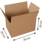 30X20X20 cm Bc Dalga Karton Kutu, Koli, Taşıma Kolisi, Kargo Kutusu 10 Adet