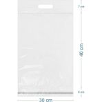 30X40+5+7CM El Geçmeli Lüx Mat Beyaz Cepsiz Kargo Poşeti - 1000 Adet