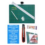 30X45 CM (A3) KESİM MATI SETİ 1 ADET KRETUAR BIÇAĞI 5 YEDEK BIÇAK 30 CM CETVEL 1 ADET MAKET BIÇAĞI