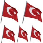 30X45CM Türk Bayrağı Raşel Kumaş 5 Adet