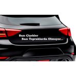 30x5 cm Bazı Çiçekler Bazı Topraklarda Olmuyor Söz Sticker Cam Yazı Araç Arkası