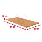 30x60 Cm Bambu Ahşap Raf - Suntalam Tekli Raf