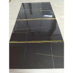 30X60 cm Mermer Desenli Yapışkanlı Seramik Desen Mutfak-Banyo-Wc Pvc Duvar Kaplama Paneli - Lacivert - Beyaz