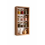 30x60 cm Pleksi Raflı Dekoratif Duvar Rafı – Geniş Mutfak Baharat Rafı, Duvara Monte Organizer Raf, Banyo ve Mutfak İçin Modern Ahşap Raf