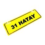 31 HATAY Yazılı Sarı Dekor Plaka Sök Tak Pratik yeni nesil