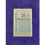 31 Ocak 2008 Takvim Yapragi - Nostaljik Koleksiyonluk Takvim Yapragi