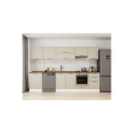 310X210 Cm Klasik Mebran Mutfak Dolabı Beyaz Beyaz M-E80S60S50-1 Mebran | Kumtaşı - Mdf