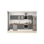 310X210 Cm Klasik Mebran Mutfak Dolabı Beyaz M-E90S40S60-3 Mebran | Antrasit - Suntalam