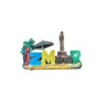 312 KONSEPT İzmir Yazılı Renkli Polyester Magnet 1 Adet 9x6 Cm