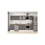 315X210 Cm Klasik Mebran Mutfak Dolabı Beyaz M-E90S60S45-3 Mebran | Antrasit - Suntalam