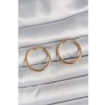 316 Çelik Gold Renk 22mm Kadın Halka Model Kadın Küpe