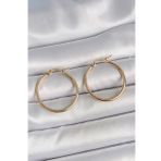 316 Çelik Gold Renk 27 Mm Halka Model Kadın Küpe - Tj-Bkp10508