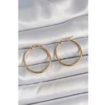316 Çelik Gold Renk 27 mm Halka Model Kadın Küpe