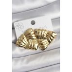 316 Çelik Gold Renk Işlemeli Üçgen Model Kadın Küpe - Lisinya - 001-Renkli