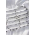 316 Çelik Gümüş Renk 63 Mm Halka Model Kadın Küpe - Tj-Bkp10518