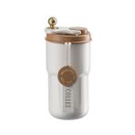 316 L Çelik Sarı 420 ml Kahve El Termos Mug cin486sr