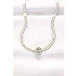 316l Çelik C Harfli Silver Renk İtalyan Zincirli Kolye - Tj-bko8538