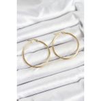 316L Çelik Gold Renk 35 mm Halka Kadın Küpe - Lisinya - 001-Renkli