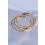 316L Çelik Gold Renk 3'lü Ajda Model Kadın 60 mm Bilezik
