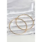 316L Çelik Gold Renk 70 Mm Kadın Halka Küpe 5886