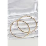 316L Çelik Gold Renk 70 Mm Kadın Halka Küpe - Tj-Bkp11687